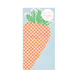 Gingham Carrot Paper Napkins
