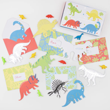 DINOSAURS KIDS VALENTINES CARDS AND ERASERS SET