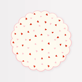 HEART PATTERN SIDE PAPER PLATES