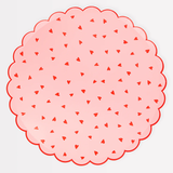 HEART PATTERN DINNER PAPER PLATES