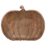 ENGRAVED PUMPKIN WOOD TRAY SMALL