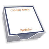 HIGHLAND MEMO SQUARE WITH BORDER - WHITE WITH HOLDER