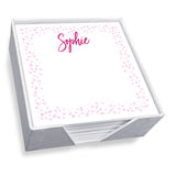 EFFERVESCENT MEMO SQUARE - WHITE WITH HOLDER