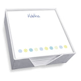 BULLEYE MEMO SQUARE - WHITE WITH HOLDER