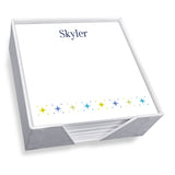 STARRY NIGHT MEMO SQUARE - WHITE WITH HOLDER