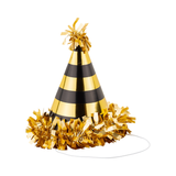 BLACK AND GOLD PARTY HATS