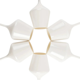 White Stemmed Acrylic Wine Glass