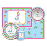 Personalized Mermaid Kids Dinnerware Set