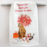 Elegance Monkey Cotton Tea Towel