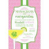 MONOGRAMS MARGARITAS INVITATIONS