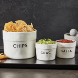 Chips White Ceramic Bag