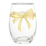 Gold Bow Wine Glass