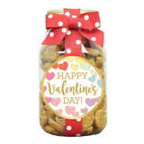 HAPPY VALENTINES DAY HEARTS MINI CHOCOLATE CHIP COOKIES - QUART