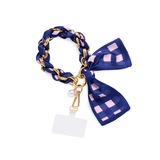 Navy Gingham Phone Wristlet