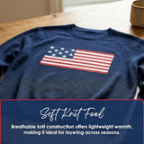 Large Navy Flag Lightweight Sweater
