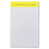 TO COMPLETE BEFORE PICKLEBALL - LINED NOTEPAD