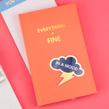 EVERYTHING IS FINE - NEON RED HARDCOVER JOURNAL