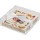 Amber Harvest Paper Beverage Napkins and Acrylic Tray Set