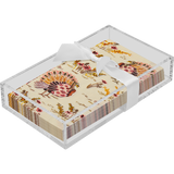 Amber Harvest Paper Guest Towel & Acrylic Tray Set