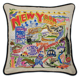 NEW YORK HAND EMBROIDERED PILLOW