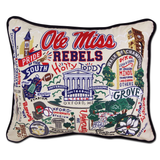 University of Mississippi (Ole Miss) Collegiate Embroidered Pillow