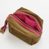 Olive Jet Small Boxy Zip Pouch
