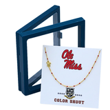 The Ole Miss Enamel Bead Necklace