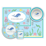 Personalized Ocean Life Kids Dinnerware Set