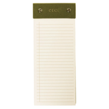 Olive Fabric-Bound Desktop Notepad