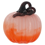 Ombre Pink and Orange Glass Pumpkin Small