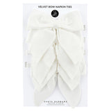 WHITE VELVET NAPKIN TIES