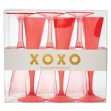HEART SHAPED ACRYLIC CHAMPAGNE FLUTES