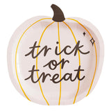TRICK OR TREAT PUMPKIN SHAPED PAPER PLATES
