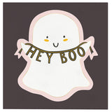 SQUARE FOIL PAPER BEVERAGE NAPKIN - HEY BOO
