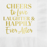 Cheers To Love Paper Cocktail Beverage Napkins
