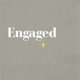 Engaged Paper Cocktail Beverage Napkins