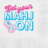 Get Your MAHJ ON Paper Cocktail Beverage Napkins