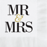 Mr. & Mrs. Paper Cocktail Beverage Napkins