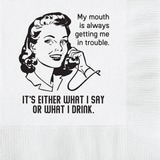 My Mouth Paper Cocktail Beverage Napkins