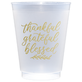 Thankful Grateful Blessed Frost Flex Cups