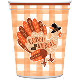 Plaid Turkey Gobble Wobble Stadium Cups