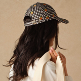 Pumpkin Gingham Baseball Cap