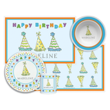 Personalized Party Hats Kids Dinnerware Set