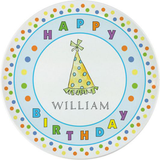 Personalized Party Hats Kids Plate