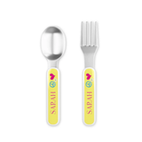 Personalized Peace Love Eat Kids Fork & Spoon