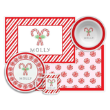Personalized Peppermint Kids Dinnerware Set