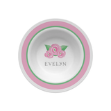 Personalized Pink Blooms Kids Bowl