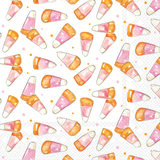 Pink Candy Corn Lunch Napkin