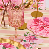 Pink Peonies Paper Beverage Napkins