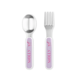 Personalized Poodle in Paris Kids Fork & Spoon
